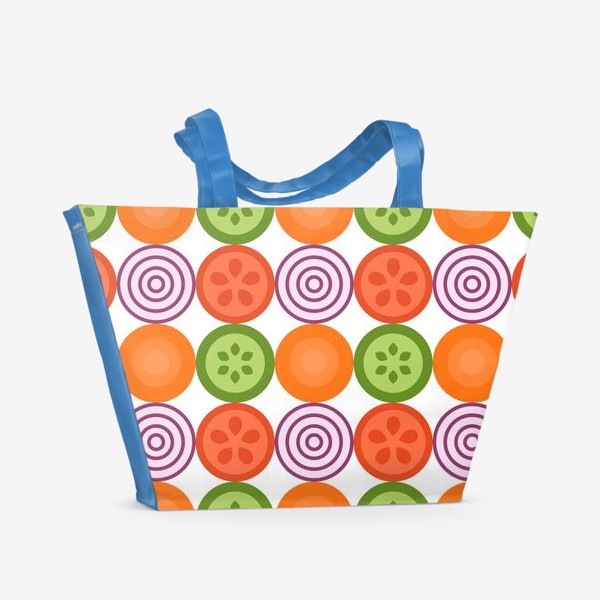 Пляжная сумка «Овощная геометрия»