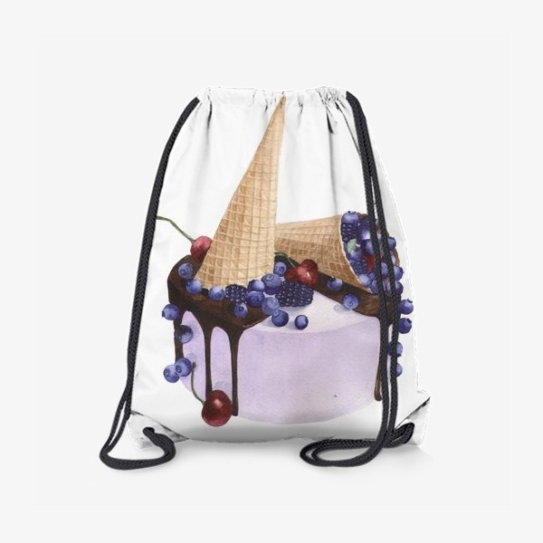 Рюкзак «торт с ягодами черника»