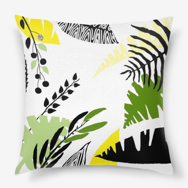 Подушка «Тропические листья»