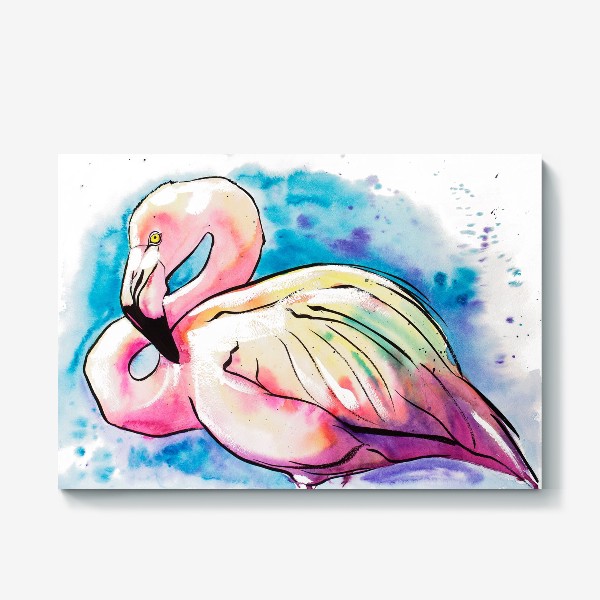 Холст «фламинго»