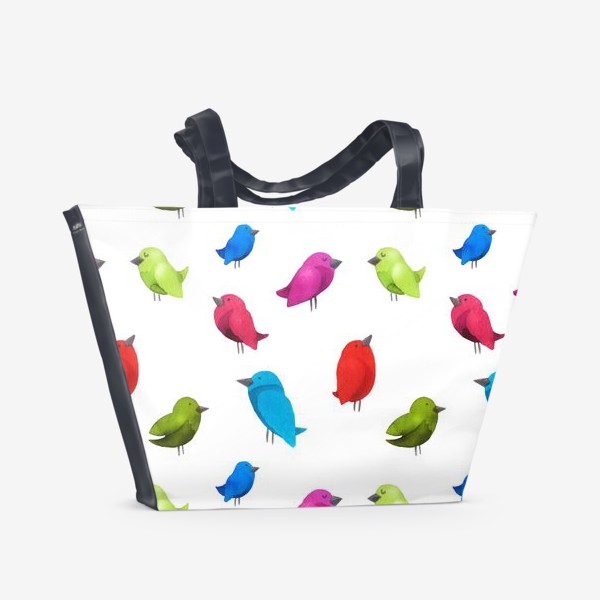Пляжная сумка « Весенние птицы»