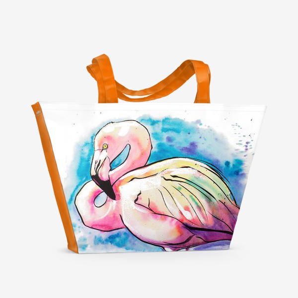 Пляжная сумка «фламинго»