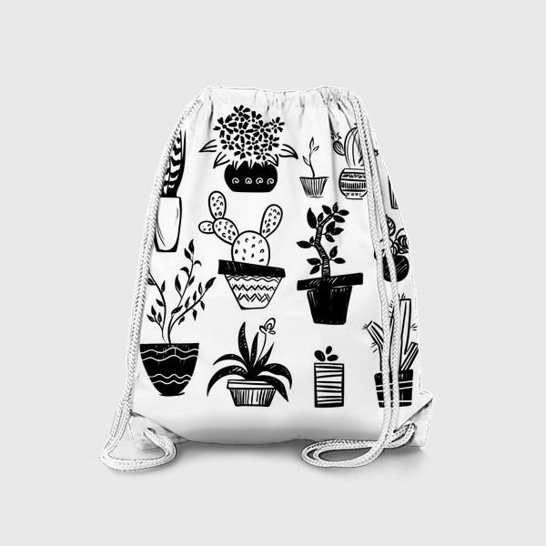 Рюкзак «Стилизованное изображение комнатных растений.»