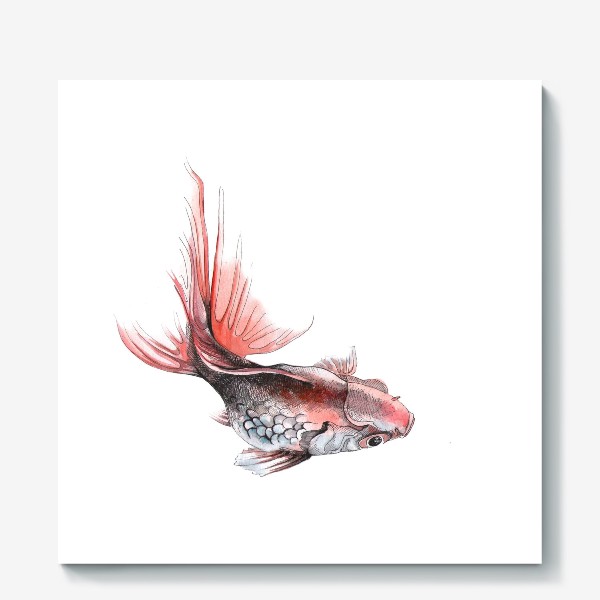 Холст «Рыбка красная»