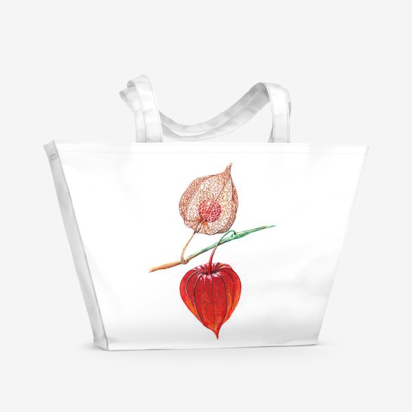 Пляжная сумка «Сердце физалиса»