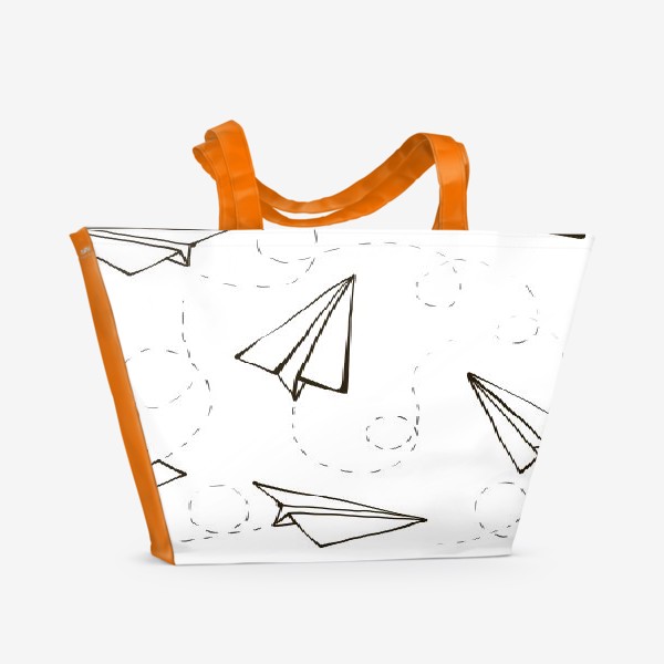 Пляжная сумка «Оригами Самолетики»