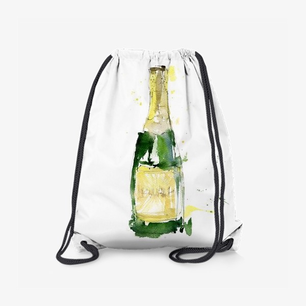 Рюкзак «Бутылка шампанского в стиле журнальной иллюстрации »