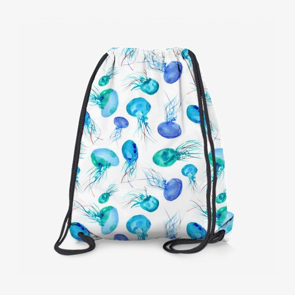 Рюкзак «Бирюзовые медузы || акварель»
