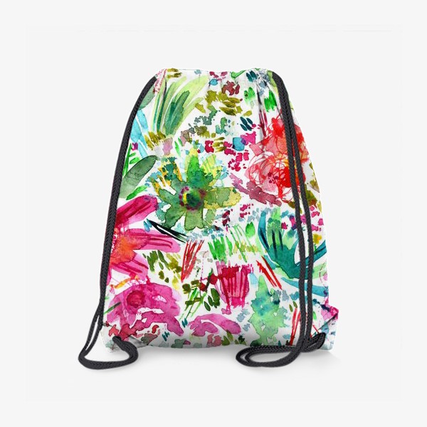 Рюкзак «Цветочный бум || акварель»