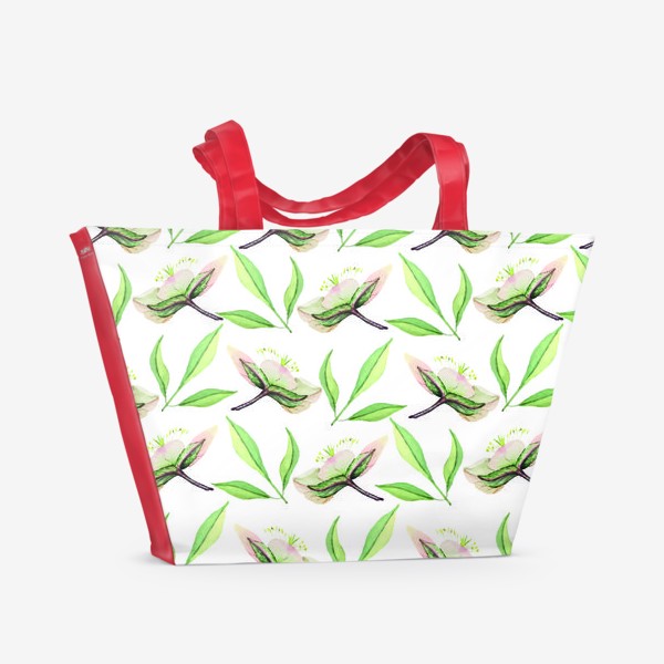 Пляжная сумка «Pattern apple blossom»
