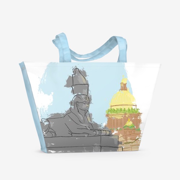 Пляжная сумка «Санкт-Петербург. Сфинкс и Исакиевский собор»