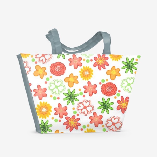 Пляжная сумка «Радужные цветы»