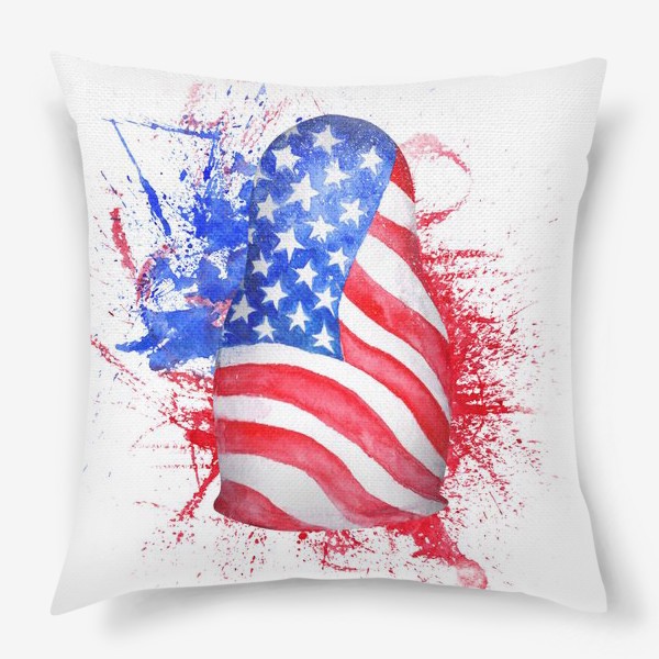 Подушка «Матрешка с американским флагом»