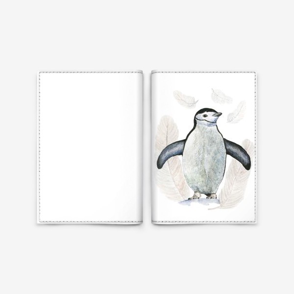 Обложка для паспорта &laquo;Пингвин в перьях&raquo;