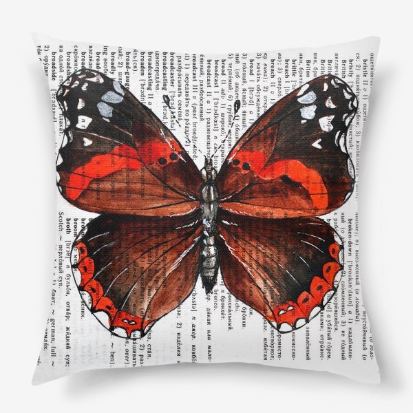Подушка «Vintage butterfly Бабочка винтаж»