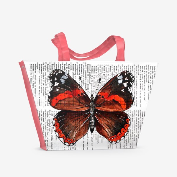 Пляжная сумка &laquo;Vintage butterfly Бабочка винтаж&raquo;