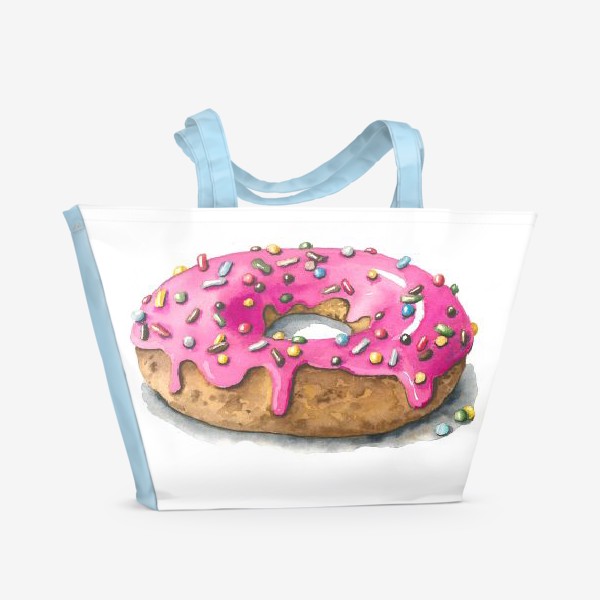 Пляжная сумка «Розовый пончик»