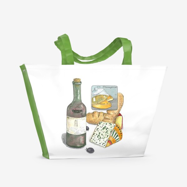 Пляжная сумка &laquo;Сыр и вино прованс&raquo;
