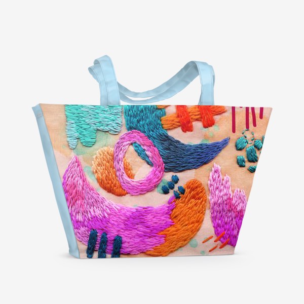Пляжная сумка «абстрактная вышивка»