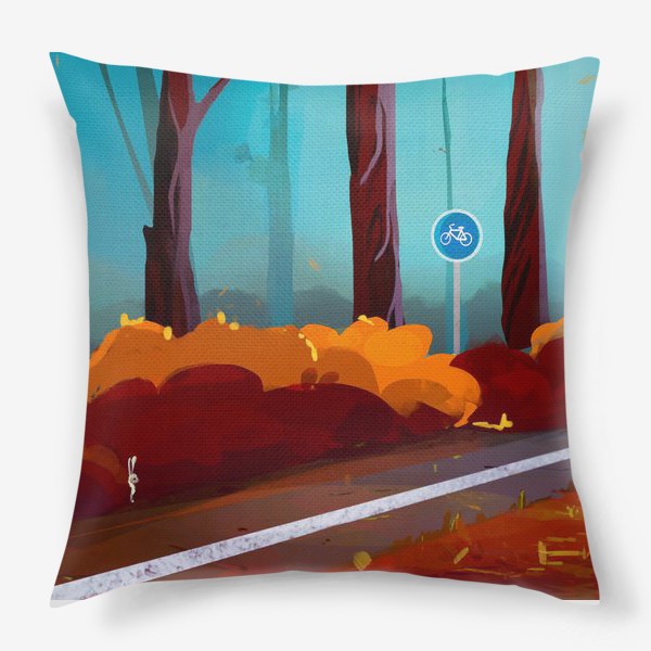 Подушка «Осень в лесу»