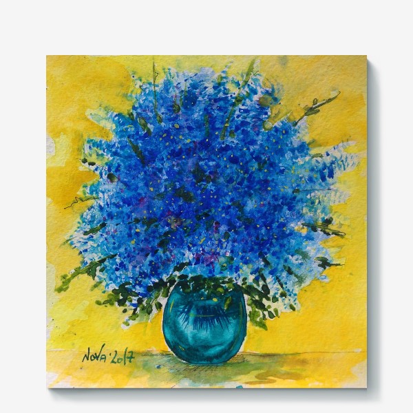 Холст «Букет синих цветов»