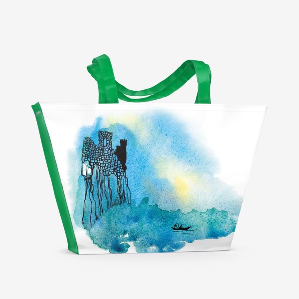 Пляжная сумка «За тех, кто в море.»