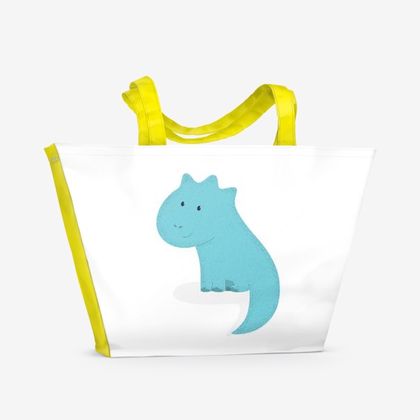 Пляжная сумка «Голубой динозаврик»