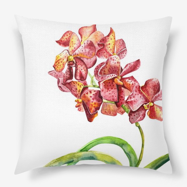 Подушка «красная орхидея»