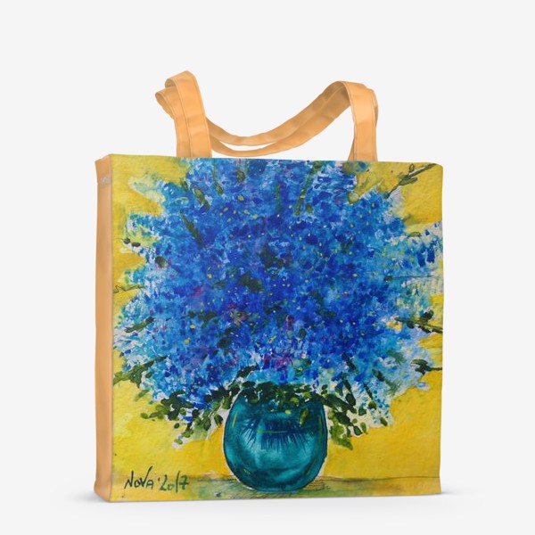 Сумка-шоппер «Букет синих цветов»