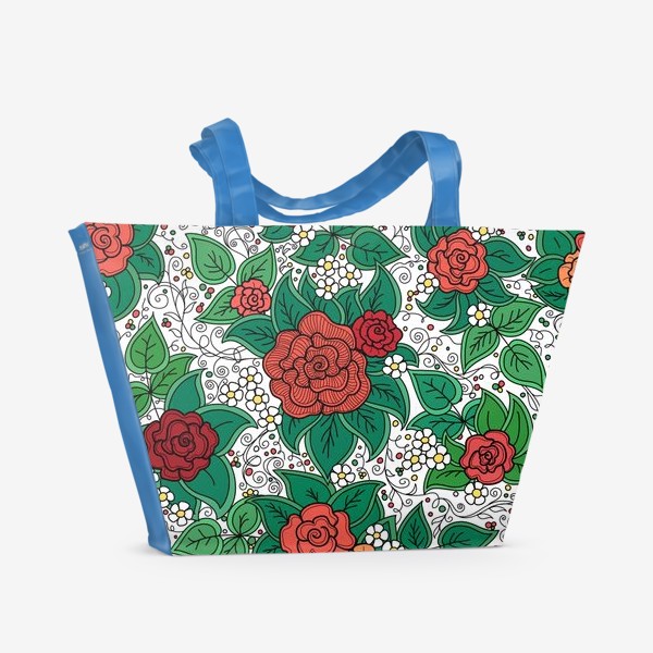 Пляжная сумка «цветочный узор»