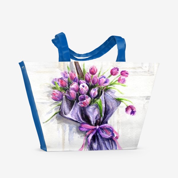 Пляжная сумка «Пусть дождь будет, только, из цветов.»