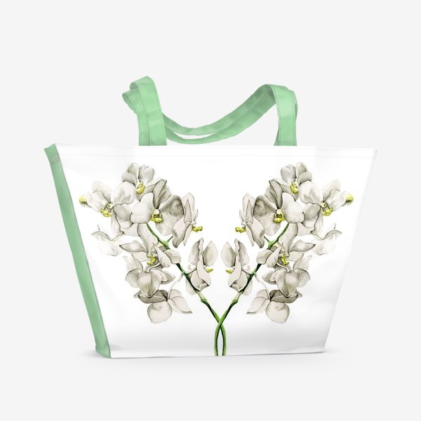 Пляжная сумка «белая орхидея»
