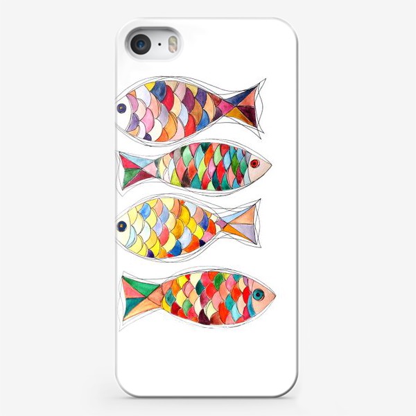 Чехол iPhone «четыре  рыбы»