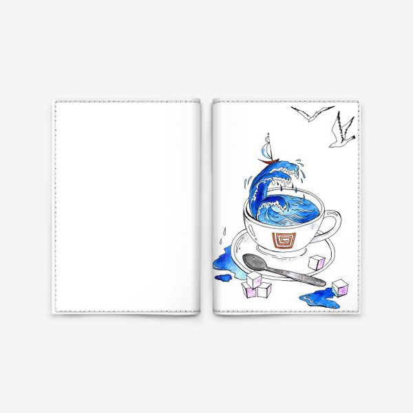 Обложка для паспорта «Кружка с морем»
