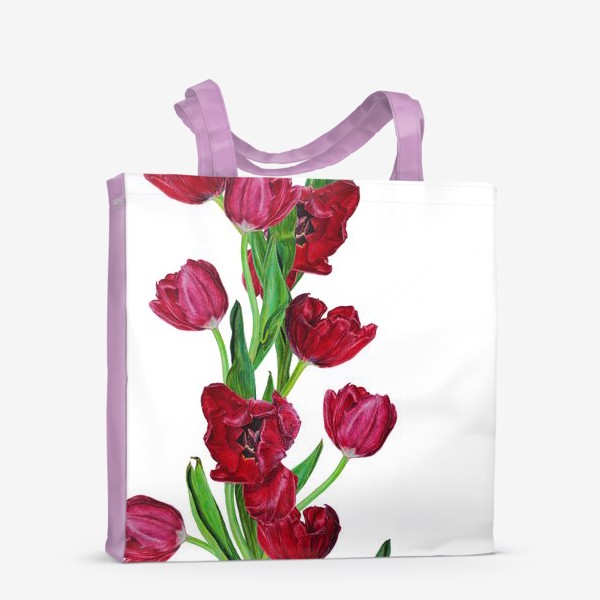 Сумка-шоппер «Красные тюльпаны»