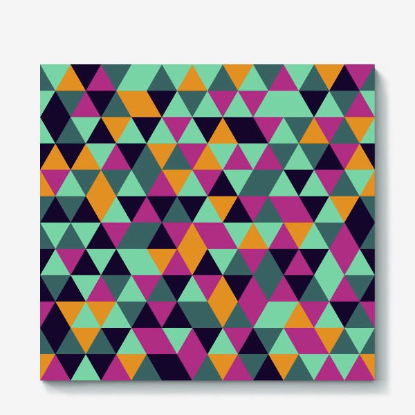 Холст &laquo;Бесшовный геометрический паттерн с треугольниками. Seamless geometric pattern with triangles.&raquo;