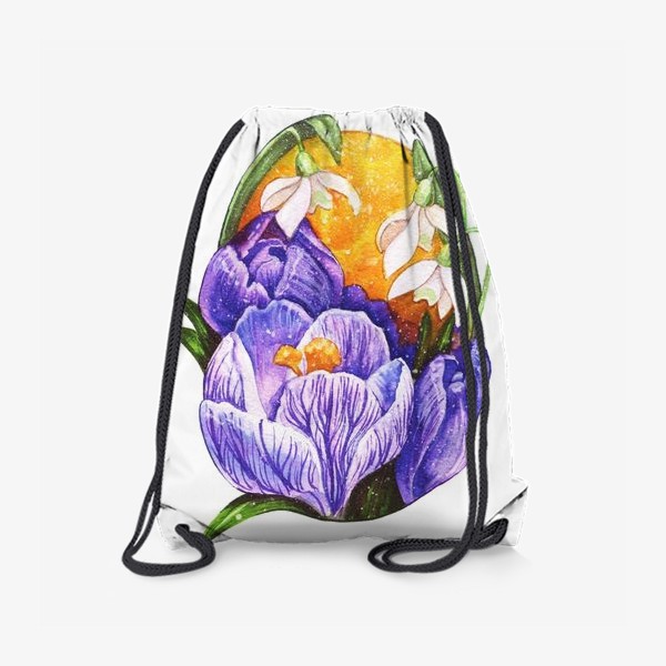 Рюкзак «Весенние яркие крокусы»