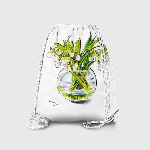 Рюкзак «Подснежники в вазе»
