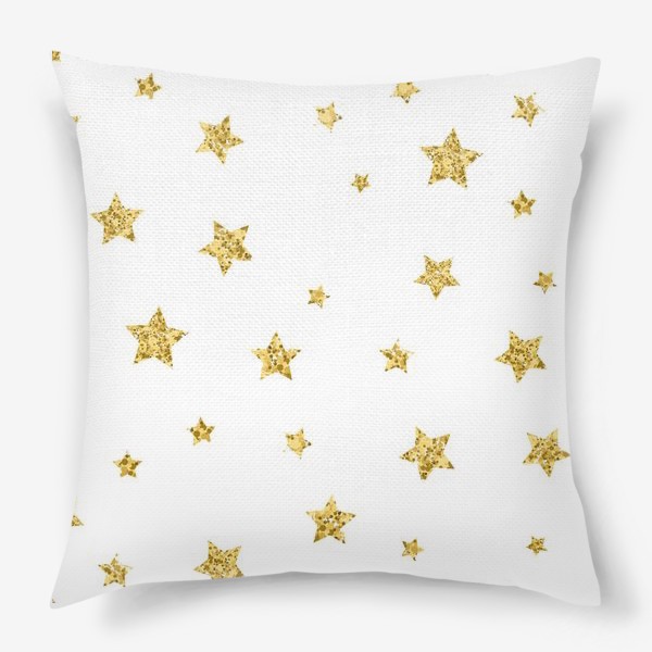 Подушка «Паттерн Золотые звёзды»
