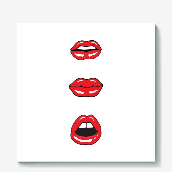 Холст «Красные губы»
