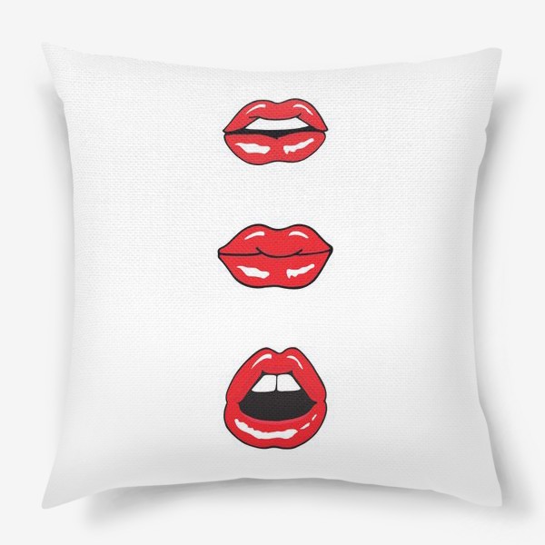 Подушка «Красные губы»