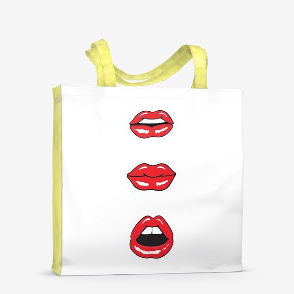 Сумка-шоппер «Красные губы»