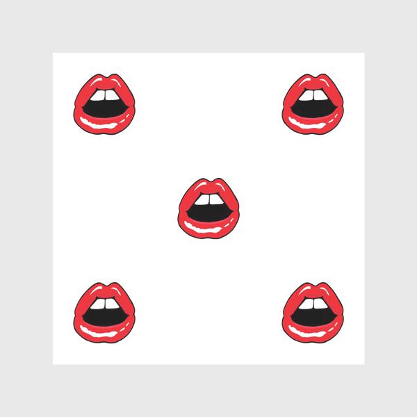 Скатерть &laquo;Красные губы. Fashion pattern&raquo;