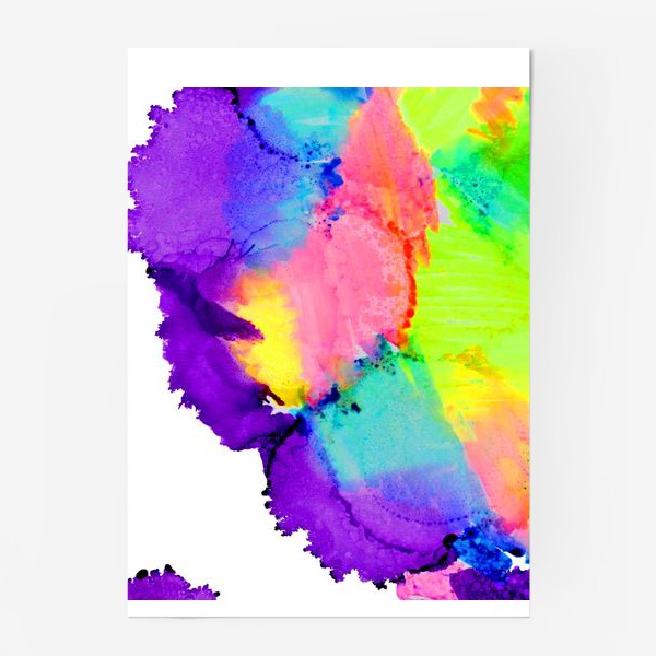 Постер «Watercolor Neon Abstract»