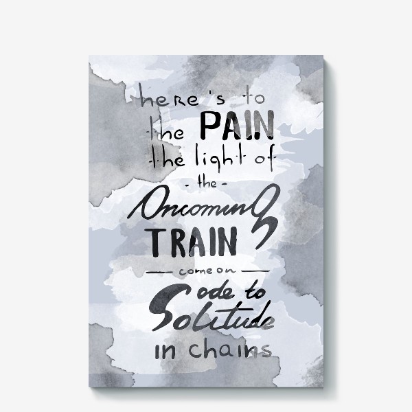 Холст «Ode To Solitude Lettering»