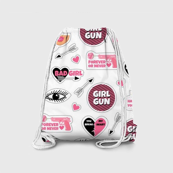 Рюкзак «Модные стикеры для крутых девченок»