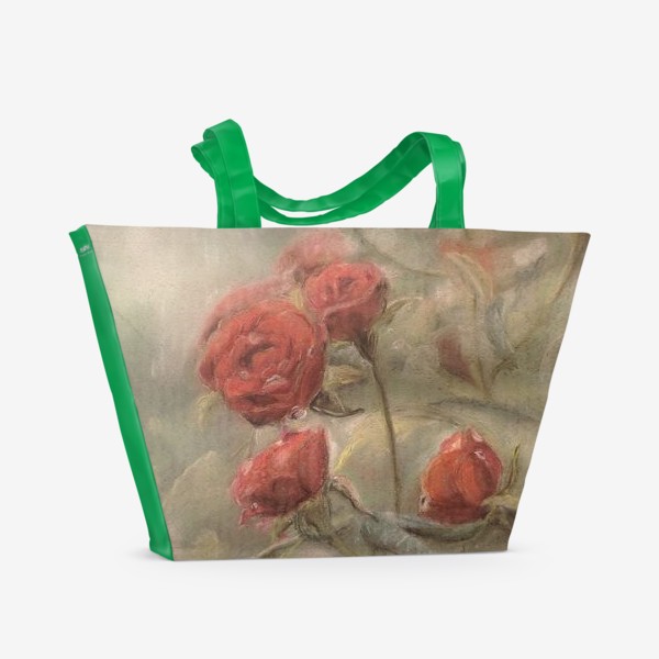 Пляжная сумка «утренние розы»