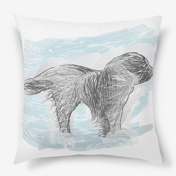 Подушка «Собака на ветру»