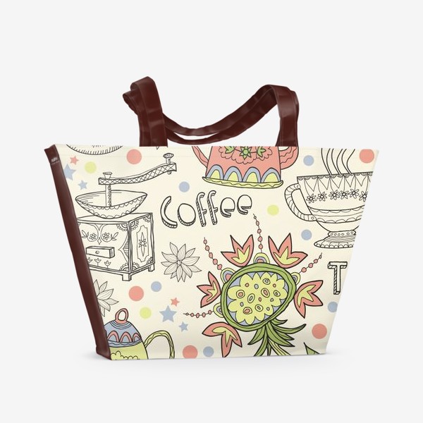 Пляжная сумка «Coffee Tea»