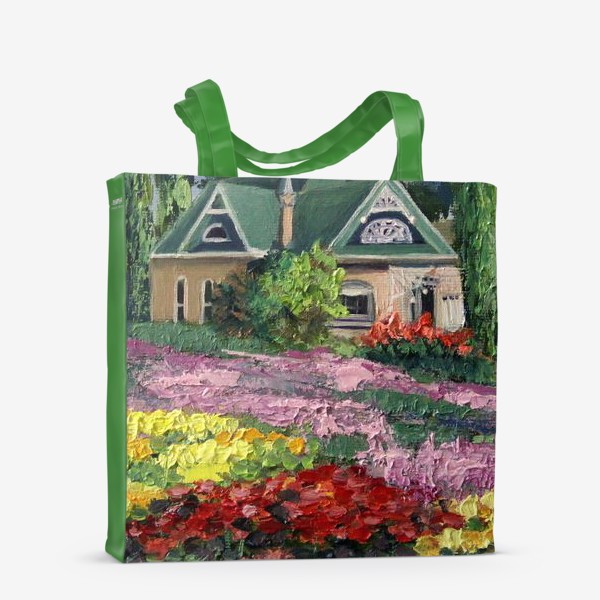 Сумка-шоппер «Домик среди цветов»